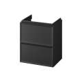 Cersanit S1021-006 - Seinälle asennettava kylpyhuoneen allaskaappi MILLE SLIM 50×35 cm musta