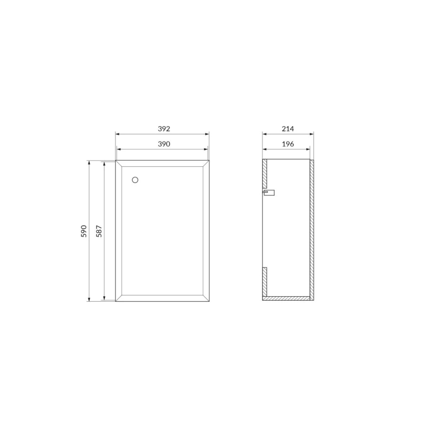 Cersanit S1022-003 - Seinäkaappi pesualtaan alle MILLE 40x22 cm musta