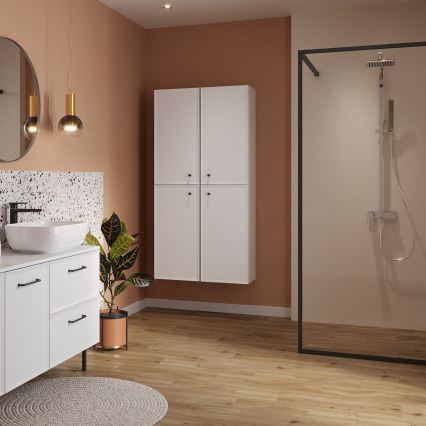 Cersanit S1022-004 - Seinälle asennettava kylpyhuonekaappi MILLE 40x45 cm mattavalkoinen