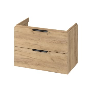 Cersanit S598-047-DSM - Seinäasennettava kylpyhuoneen allaskaappi MALIKA 80x55x45 cm tammi
