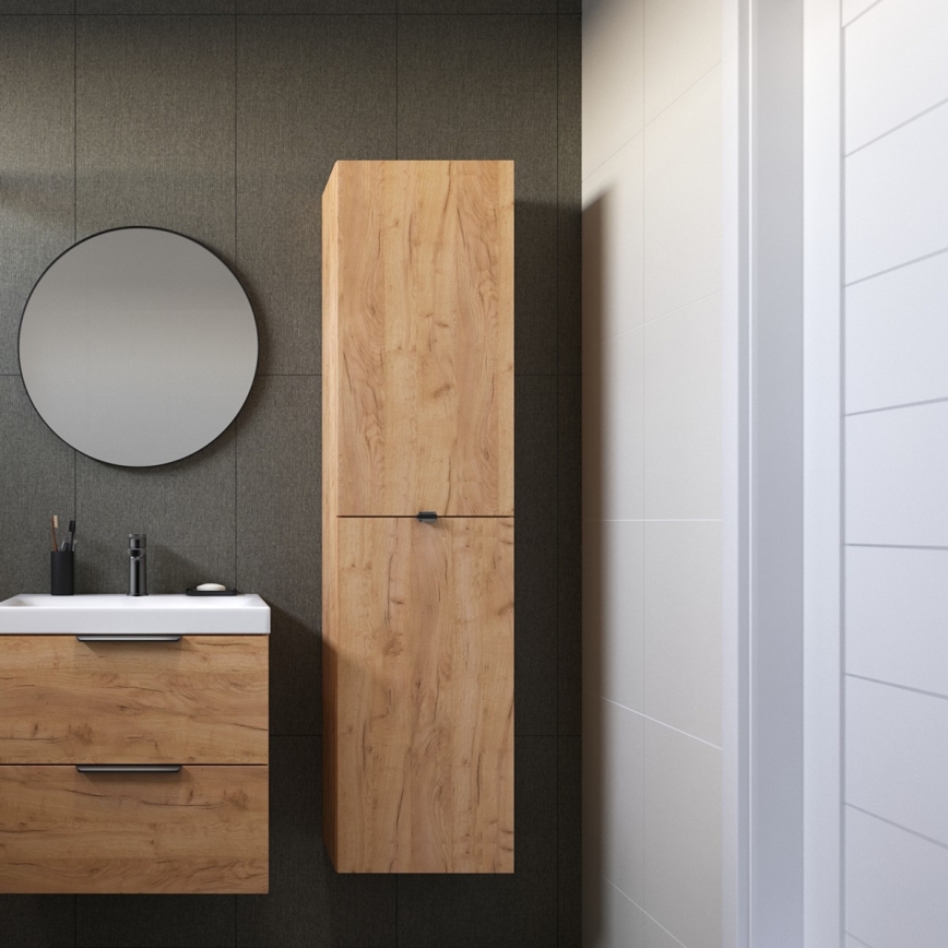 Cersanit S598-049-DSM - Ripustettava kylpyhuonekaappi MALIKA 160x40 cm tammi