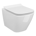Cersanit S701-405-ECO - CITY seinään asennettava WC-istuin istuinkannella, keramiikka/valkoinen