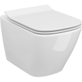 Cersanit S701-405 - Seinään kiinnitettävä WC-istuin CITY SQUARE istuinkannella, keraaminen/valkoinen
