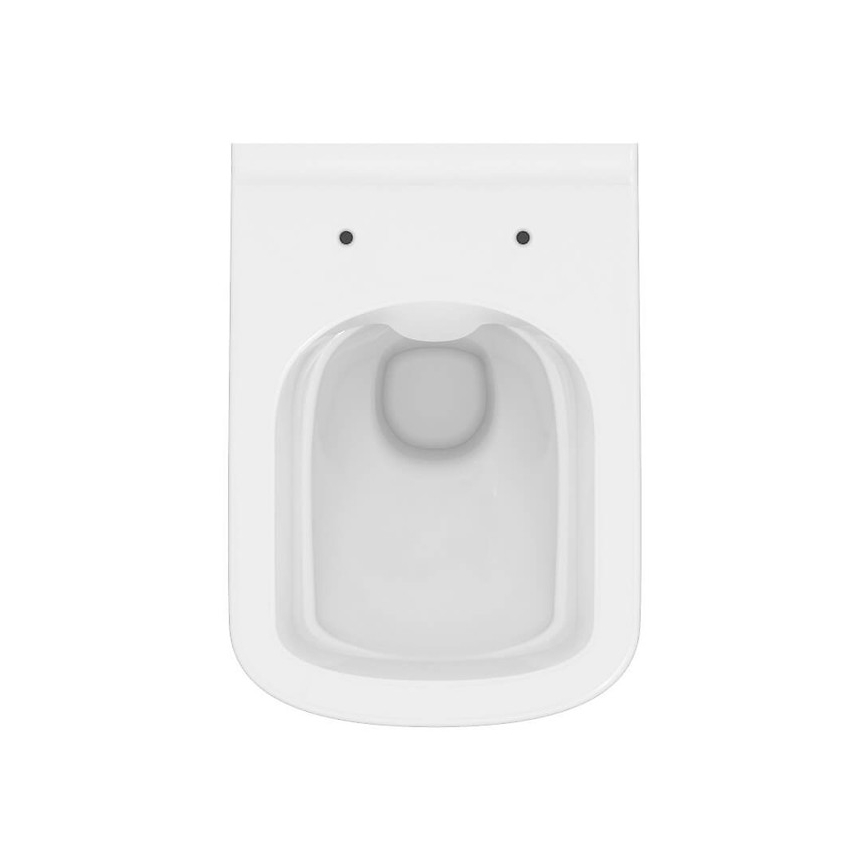 Cersanit S701-405 - Seinään kiinnitettävä WC-istuin CITY SQUARE istuinkannella, keraaminen/valkoinen