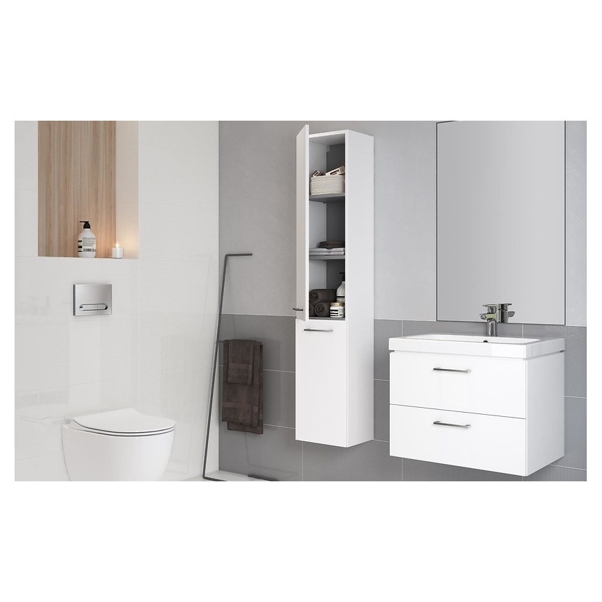 Cersanit S801-149-DSM - Seinäasennettava kylpyhuonekaappi pesualtaalla LARA 80x46x45 cm valkoinen