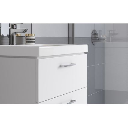 Cersanit S801-149-DSM - Seinäasennettava kylpyhuonekaappi pesualtaalla LARA 80x46x45 cm valkoinen