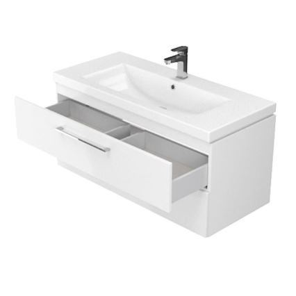 Cersanit S801-149-DSM - Seinäasennettava kylpyhuonekaappi pesualtaalla LARA 80x46x45 cm valkoinen