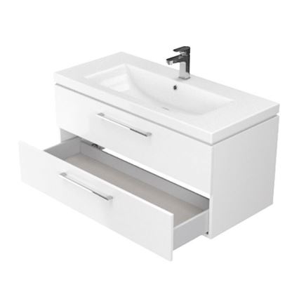 Cersanit S801-149-DSM - Seinäasennettava kylpyhuonekaappi pesualtaalla LARA 80x46x45 cm valkoinen