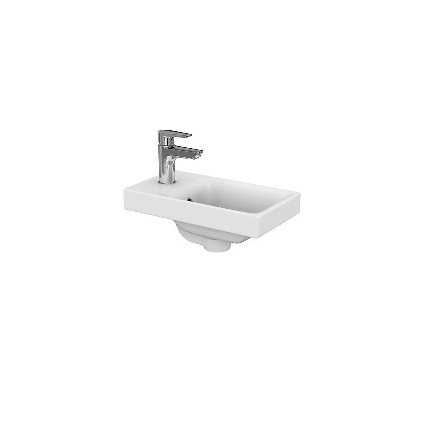 Cersanit S801-218-DSM - MODUO SLIM 40 x 22 cm seinään asennettava kylpyhuonekaappi pesualtaalla, kiiltävä valkoinen