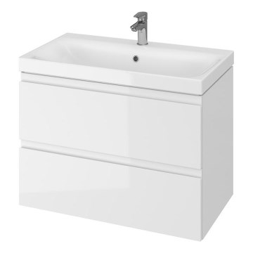 Cersanit S801-221-DSM - Seinään kiinnitettävä pesuallaskaappi MODUO 80x62x45 cm, kiiltävän valkoinen