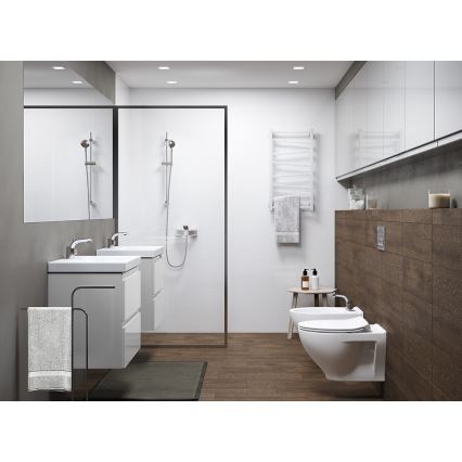 Cersanit S801-225-DSM - Seinäkiinnitteinen kylpyhuoneen kaappi pesualtaalla MODUO SLIM 80x57x38 cm kiiltävän valkoinen