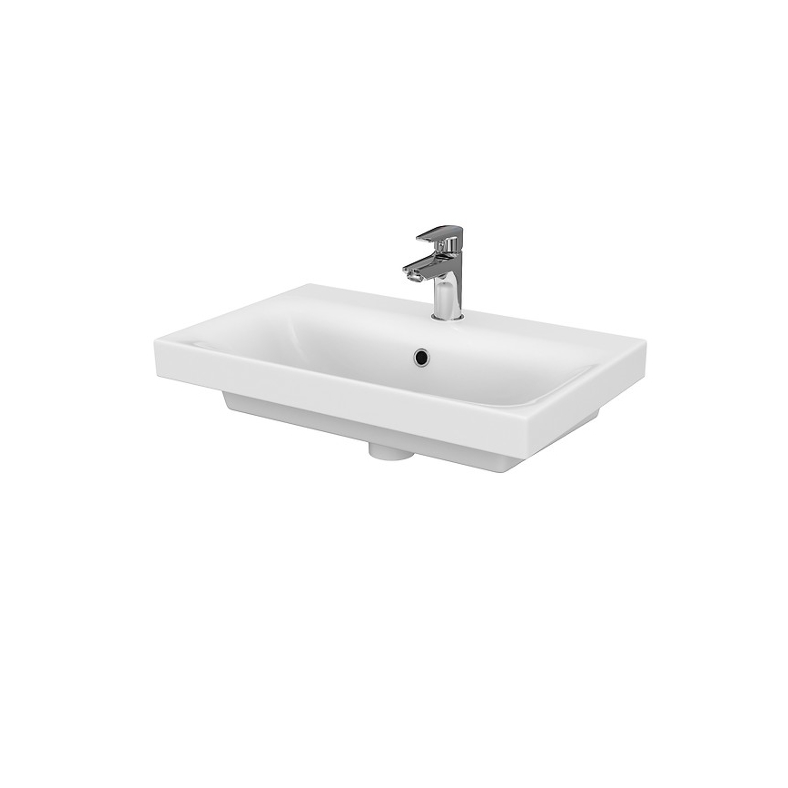 Cersanit S801-227-DSM - Seinään asennettava kylpyhuonekaappi pesualtaalla MODUO SLIM 60x57x38 cm kiiltävä valkoinen