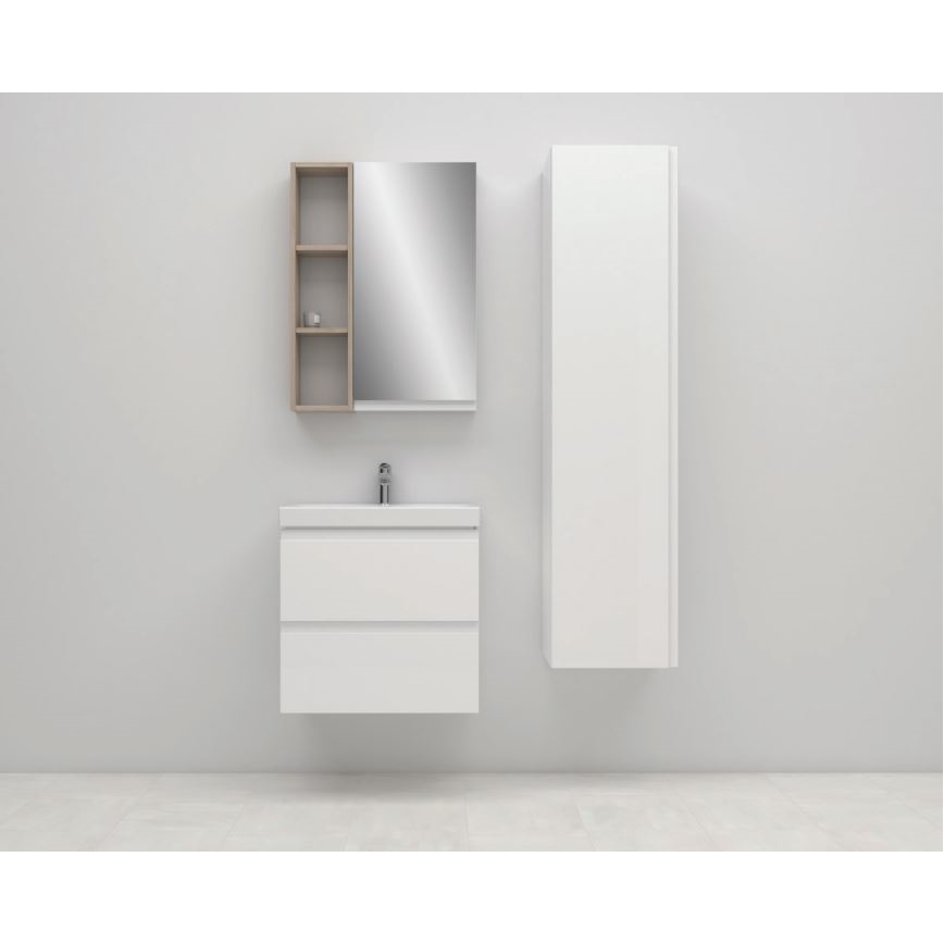 Cersanit S801-229-DSM - MODUO SLIM seinäkaappi pesualtaalla 50x62x35 cm kiiltävän valkoinen
