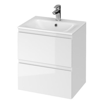 Cersanit S801-312-ECO - MODUO 50x40 cm valkoinen, pesualtaalla varustettu seinään asennettava kylpyhuonekaappi