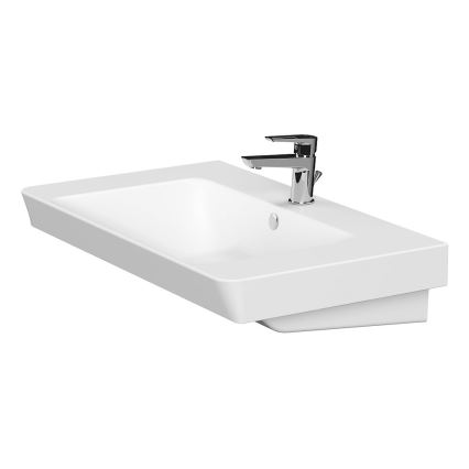 Cersanit S801-338-DSM - LARA seinälle asennettava kylpyhuonekaappi pesualtaalla 80x46x45 cm valkoinen