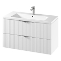 Cersanit S801-542 - Seinäasennettava kylpyhuonekaappi pesualtaalla TIRSO 100x60x45 cm valkoinen