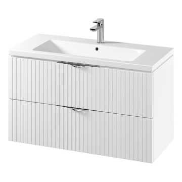 Cersanit S801-542 - Seinäasennettava kylpyhuonekaappi pesualtaalla TIRSO 100x60x45 cm valkoinen