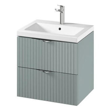 Cersanit S801-544 - Seinäasennettava allaskaappi pesualtaalla TIRSO 60x60x45 cm mintunvihreä