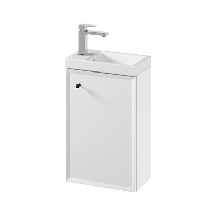 Cersanit S801-568 - MILLE 40x22 cm seinälle kiinnitettävä kylpyhuonekaappi pesualtaalla, valkoinen