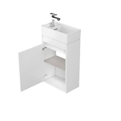 Cersanit S924-001 - CREA-allaskaappi pesualtaalle 39,2 x 21,5 cm kiiltävä valkoinen
