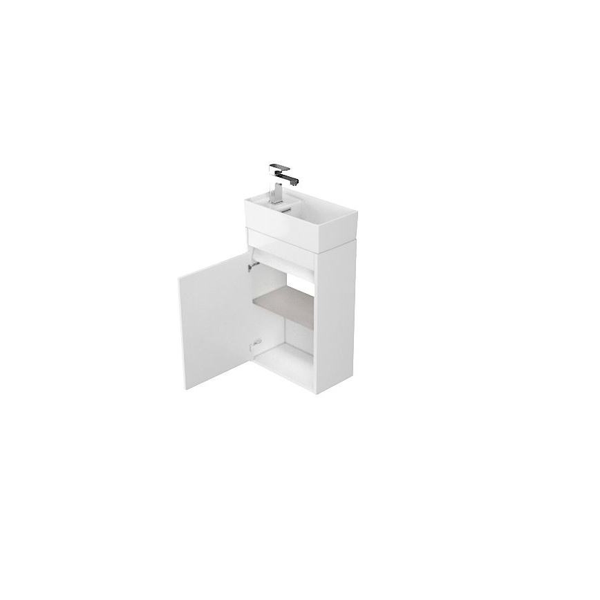Cersanit S924-001 - CREA-allaskaappi pesualtaalle 39,2 x 21,5 cm kiiltävä valkoinen
