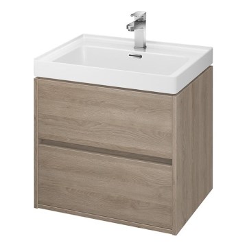 Cersanit S924-008 - Seinälle asennettava kylpyhuoneen allaskaappi CREA 60x54x45 cm tammi