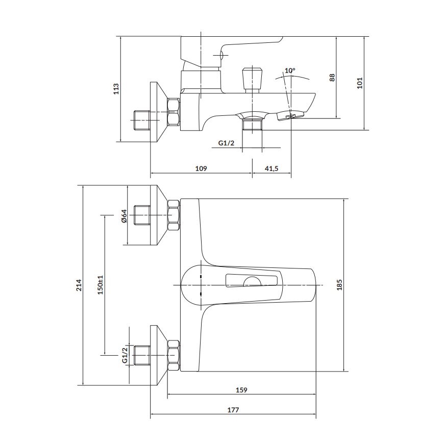 Cersanit S951-006 - Kylpyhana MILLE kiiltävä kromi