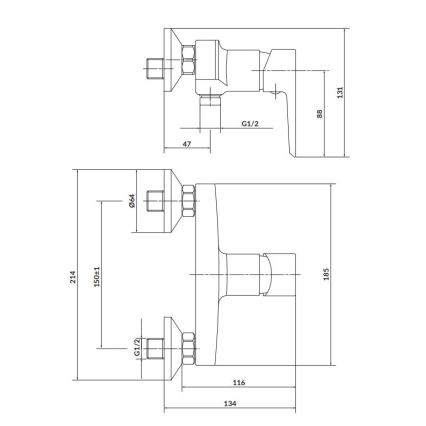 Cersanit S951-031 - Suihkuhana MILLE kiiltävä kromi