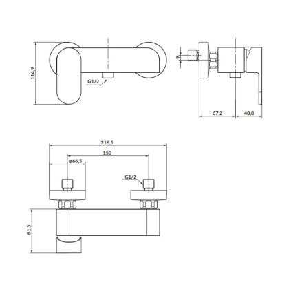 Cersanit S951-324 - Suihkuhana CREA nikkeli