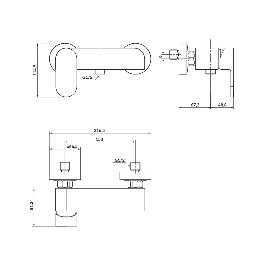 Cersanit S951-324 - Suihkuhana CREA nikkeli