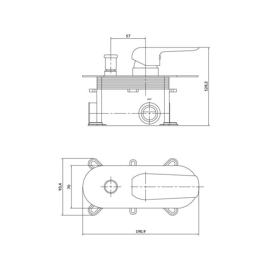 Cersanit S951-345 - Suihkuhana piiloasennukseen CITY kiiltävä kromi