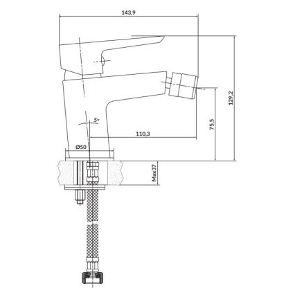 Cersanit S951-348 - Bidee-hana MILLE valkoinen