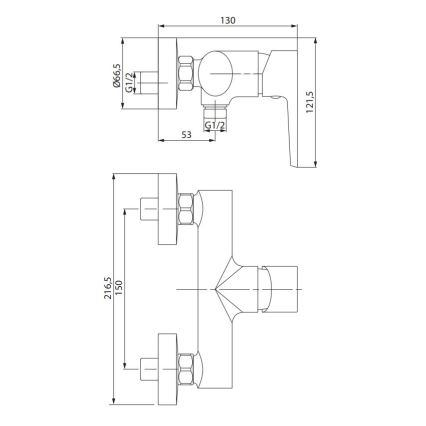 Cersanit S951-353 - Suihkuhana MODUO kiiltävä kromi