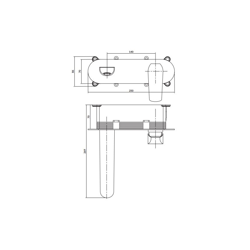Cersanit S951-361 - Pesuallashana piiloasennukseen CITY kiiltävä kromi