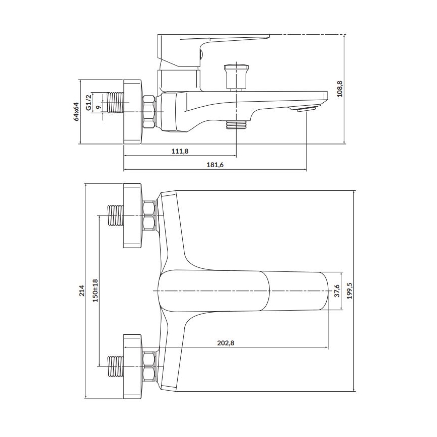 Cersanit S951-377 - LARGA kylpyhuoneen hana kiiltävä kromi