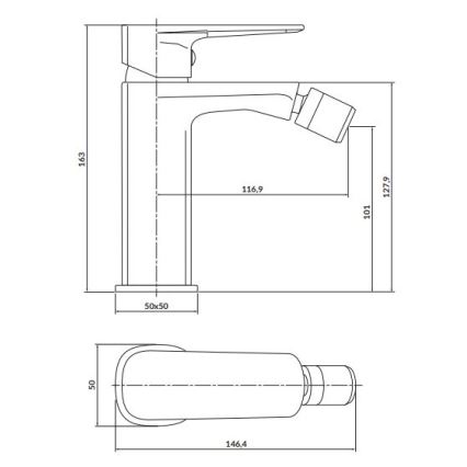 Cersanit S951-381 - Bidee-hana LARGA kulta