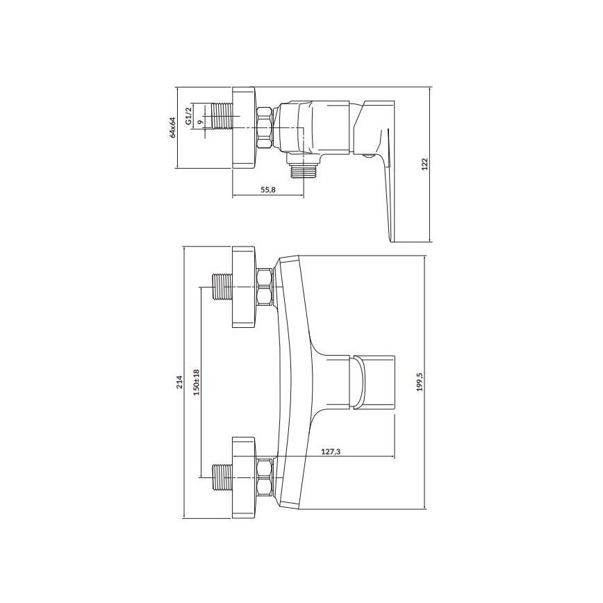 Cersanit S951-384 - Suihkuhana LARGA kulta