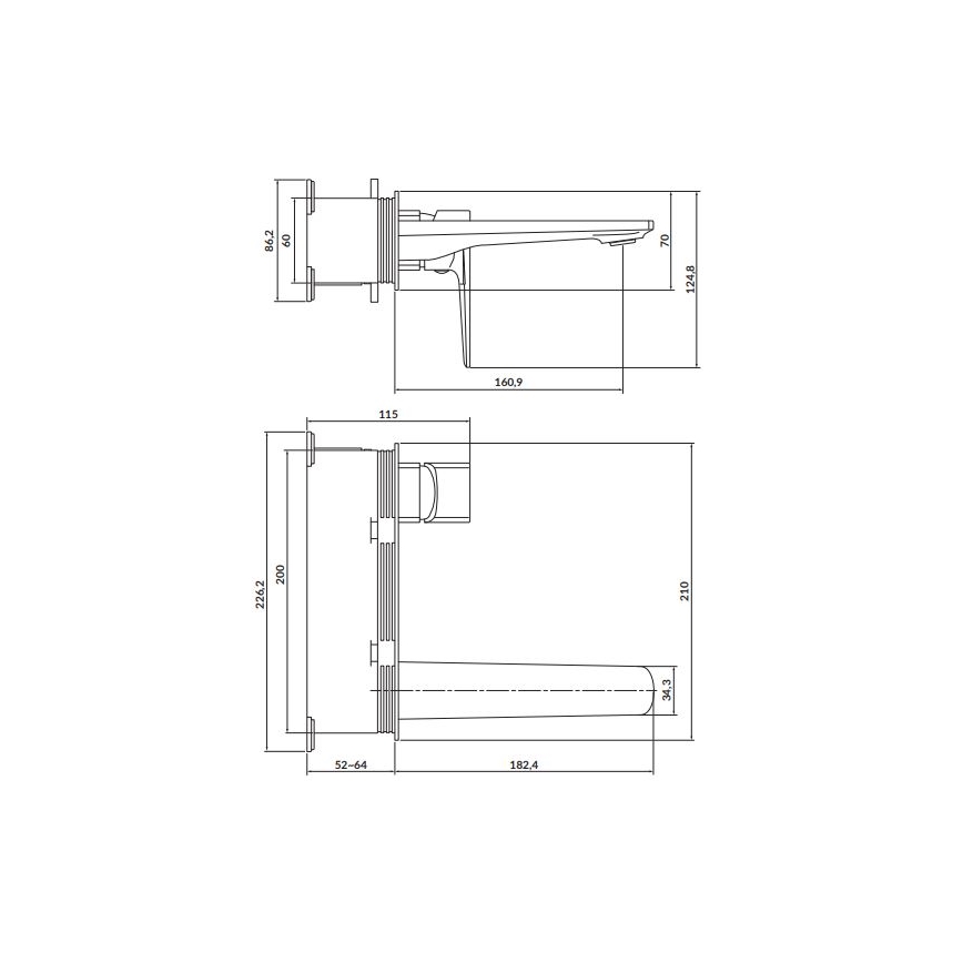 Cersanit S951-385 - Pesuallashana piiloasennukseen LARGA musta