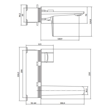 Cersanit S951-386 - Pesuallashana piiloasennukseen LARGA kiiltävä kromi