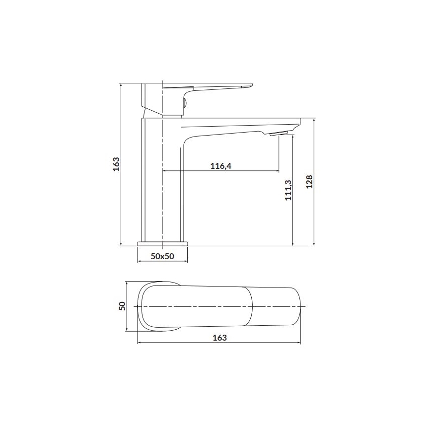 Cersanit S951-388 - Altaan hana LARGA 16,3 cm kiiltävä kromi