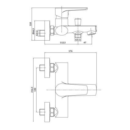 Cersanit S951-559 - MODUO kylpyhuoneen hana musta