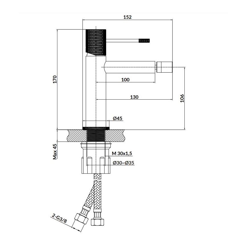 Cersanit S951-576 - Bidee-hana ZEN musta