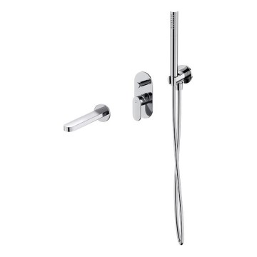 Cersanit S952-035 - Kylpyammeen setti upotettavalla CREA-sekoittajalla, kiiltävä kromi