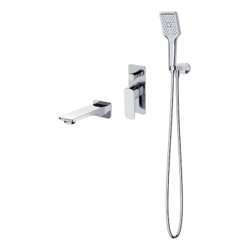 Cersanit S952-039 - Kylpyammeen setti LARGA upotettavalla hanalla, kiiltävä kromi