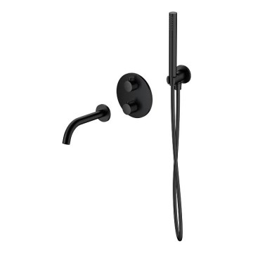 Cersanit S952-041 - Kylpysetti termostaattisella piilohanalla ZEN musta