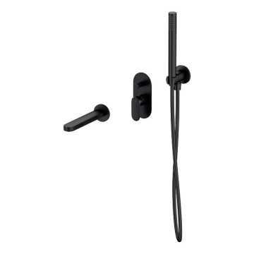 Cersanit S952-042 - Kylpyammeen setti upotettavalla CREA-sekoittajalla, musta