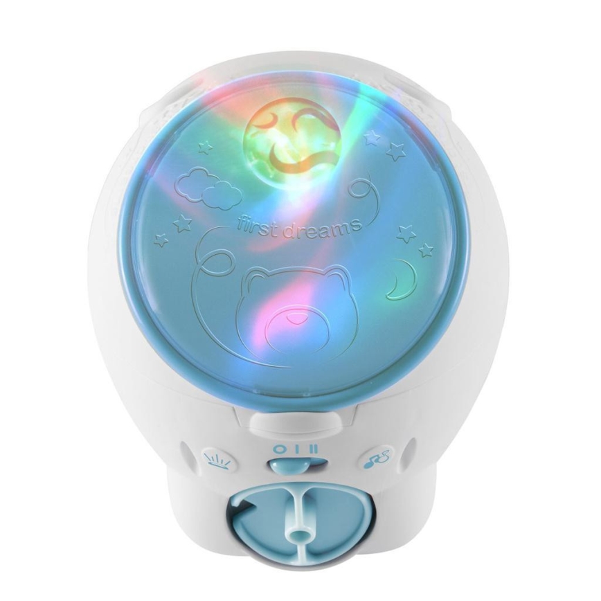 Chicco - Lasten projektori 2-in-1 POLAR BEAR 3xAA sininen