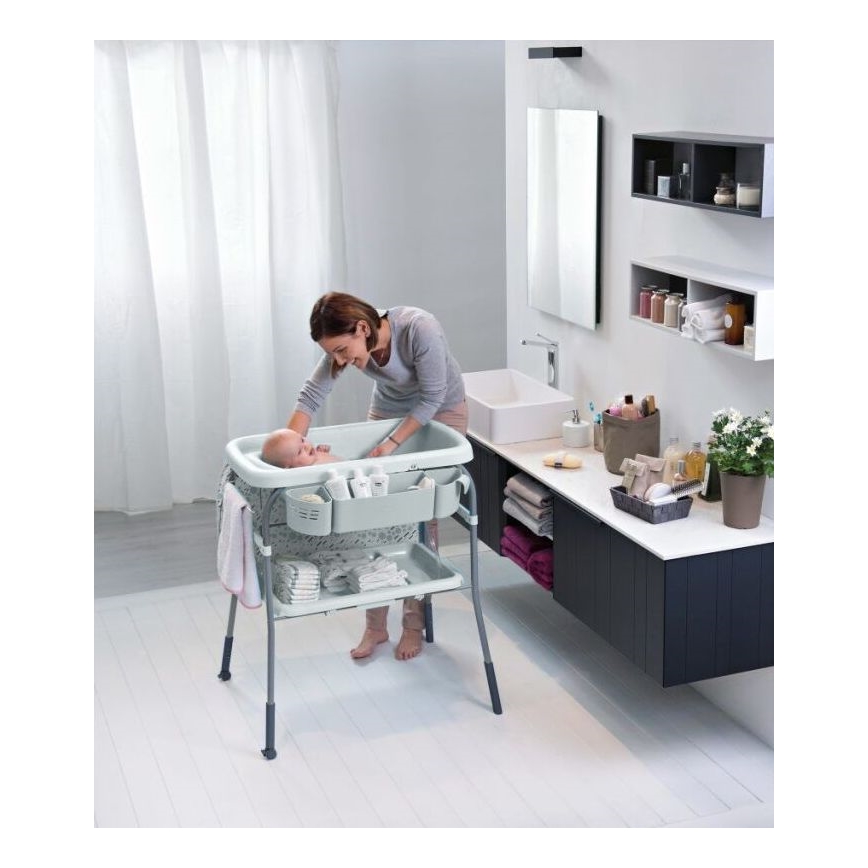 Chicco - Hoitopöytä kylpyammeella CUDDLE&BUBBLE harmaa