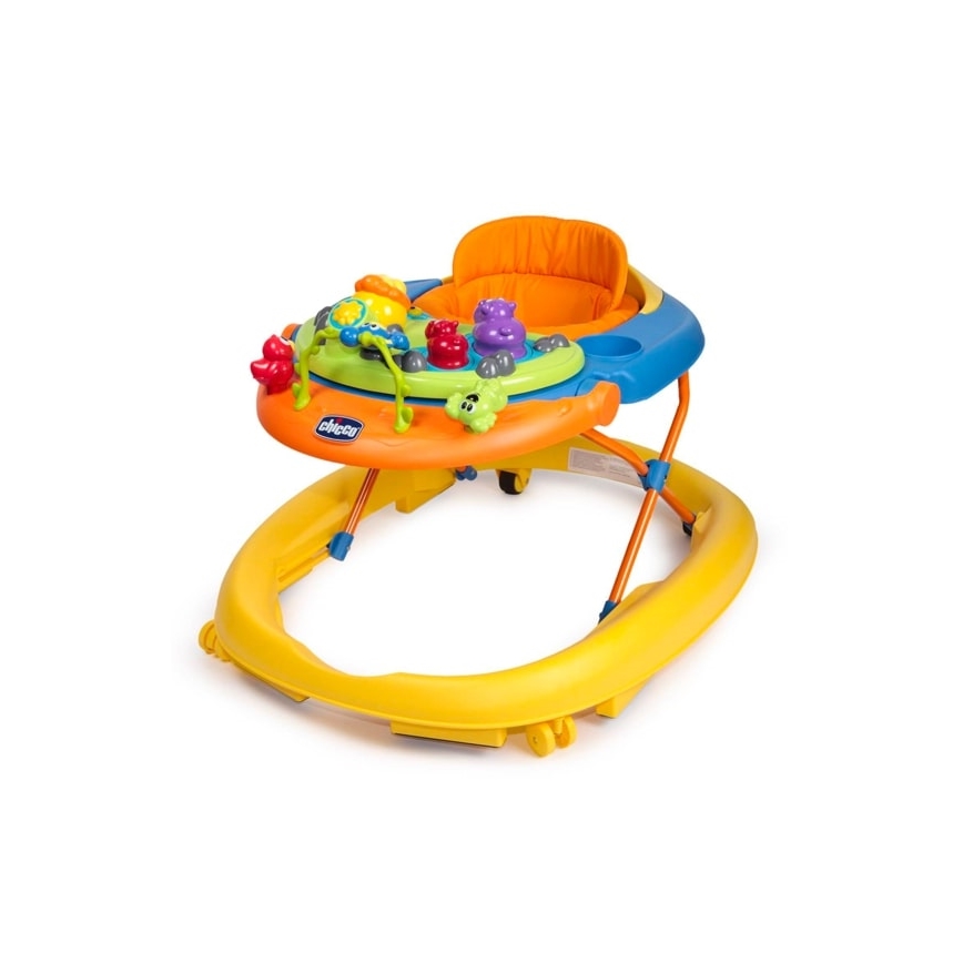 Chicco - Kävelytuoli WALKY TALKY 2xAA keltainen/sininen