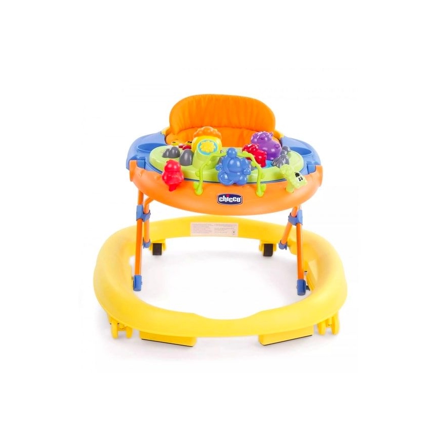 Chicco - Kävelytuoli WALKY TALKY 2xAA keltainen/sininen